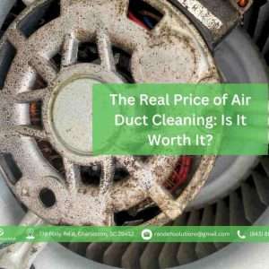accumulate of dust on air duct motor